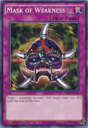 Mask of Weakness BP03-EN190 card from Battle Pack 3: Monster League