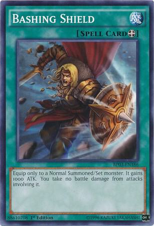 Bashing Shield BP03-EN186 card from Battle Pack 3: Monster League