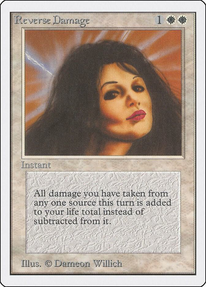 Reverse Damage card from Unlimited Edition