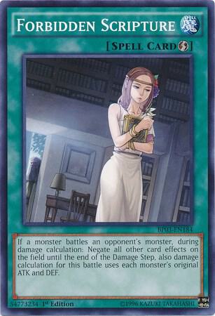 Forbidden Scripture BP03-EN184 card from Battle Pack 3: Monster League