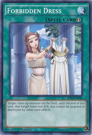 Forbidden Dress BP03-EN180 card from Battle Pack 3: Monster League