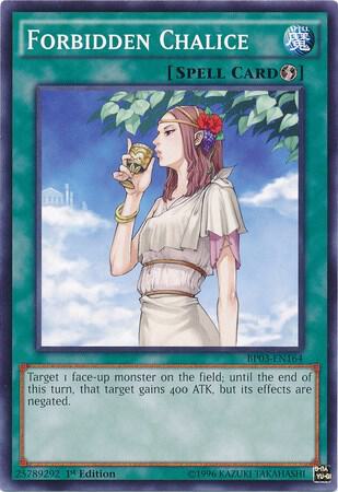 Forbidden Chalice BP03-EN164 card from Battle Pack 3: Monster League
