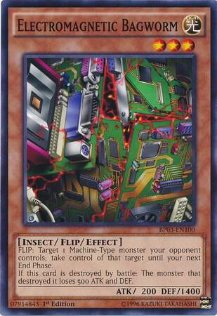 Electromagnetic Bagworm BP03-EN100 card from Battle Pack 3: Monster League