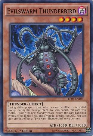 Evilswarm Thunderbird BP03-EN104 card from Battle Pack 3: Monster League