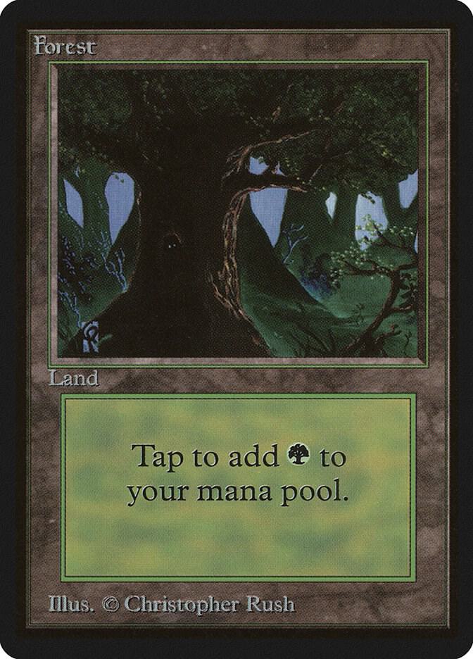 Forest (C) card from Beta Edition