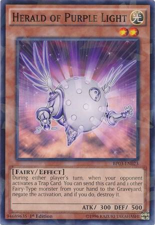 Herald of Purple Light (Shatterfoil) BP03-EN023 card from Battle Pack 3: Monster League