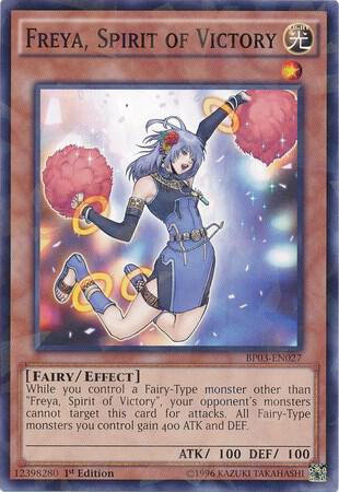 Freya, Spirit of Victory (Shatterfoil) BP03-EN027 card from Battle Pack 3: Monster League