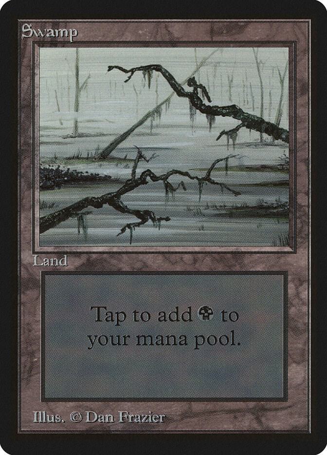 Swamp (C) card from Beta Edition