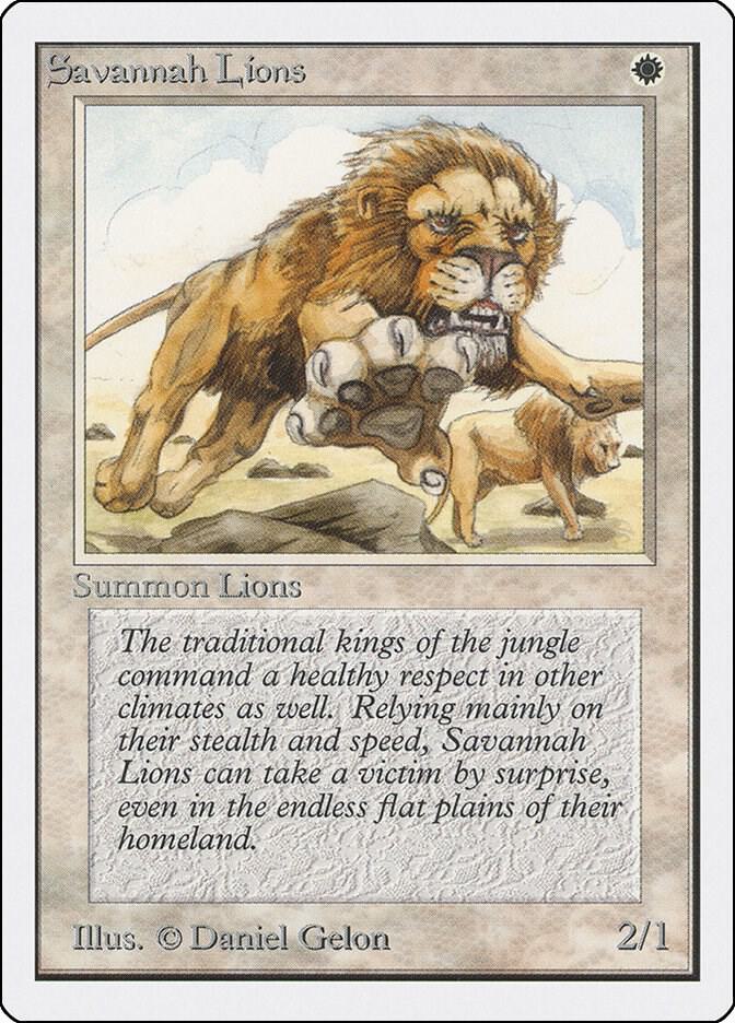 Savannah Lions card from Unlimited Edition