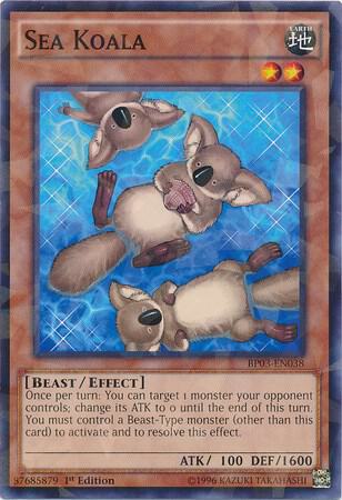 Sea Koala (Shatterfoil) BP03-EN038 card from Battle Pack 3: Monster League