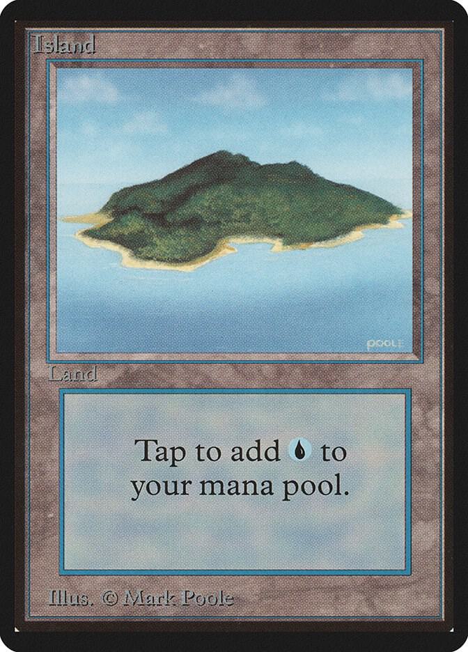 Island (B) card from Beta Edition