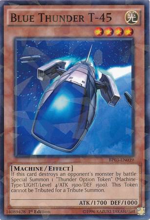 Blue Thunder T-45 (Shatterfoil) BP03-EN039 card from Battle Pack 3: Monster League