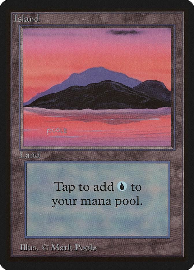 Island (C) card from Beta Edition
