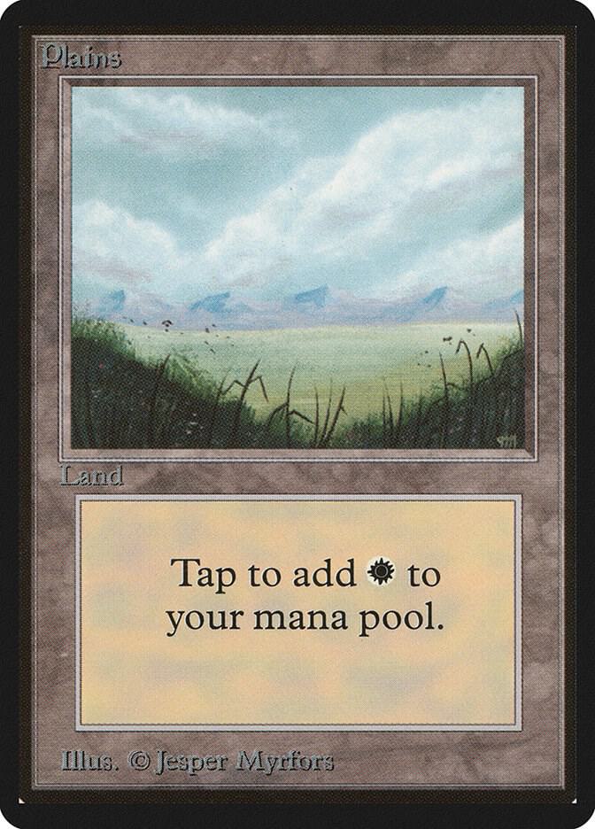 Plains (A) card from Beta Edition