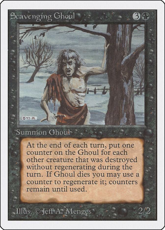 Scavenging Ghoul card from Unlimited Edition