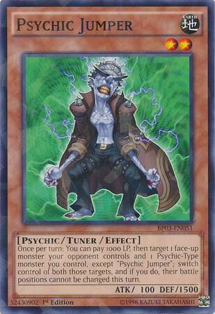Psychic Jumper (Shatterfoil) BP03-EN051 card from Battle Pack 3: Monster League