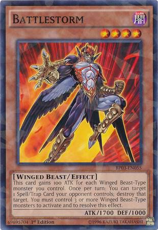 Battlestorm (Shatterfoil) BP03-EN055 card from Battle Pack 3: Monster League