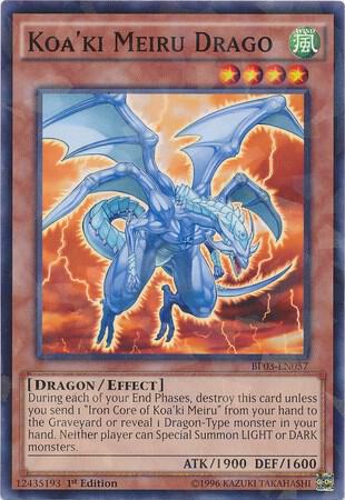 Koa'ki Meiru Drago (Shatterfoil) BP03-EN057 card from Battle Pack 3: Monster League