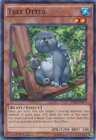 Tree Otter (Shatterfoil) BP03-EN062 card from Battle Pack 3: Monster League