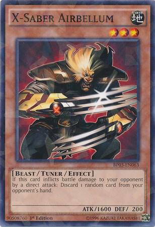 X-Saber Airbellum (Shatterfoil) BP03-EN063 card from Battle Pack 3: Monster League