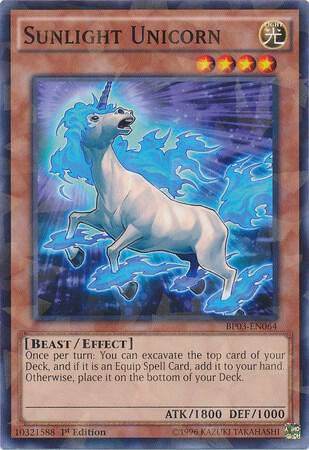 Sunlight Unicorn (Shatterfoil) BP03-EN064 card from Battle Pack 3: Monster League