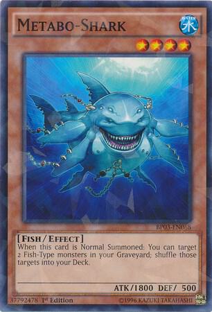 Metabo-Shark (Shatterfoil) BP03-EN068 card from Battle Pack 3: Monster League