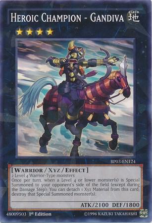 Heroic Champion - Gandiva (Shatterfoil) BP03-EN124 card from Battle Pack 3: Monster League