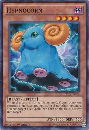 Hypnocorn (Shatterfoil) BP03-EN077 card from Battle Pack 3: Monster League