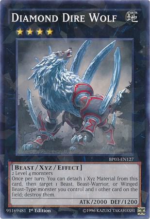 Diamond Dire Wolf (Shatterfoil) BP03-EN127 card from Battle Pack 3: Monster League