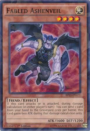 Fabled Ashenveil (Shatterfoil) BP03-EN079 card from Battle Pack 3: Monster League