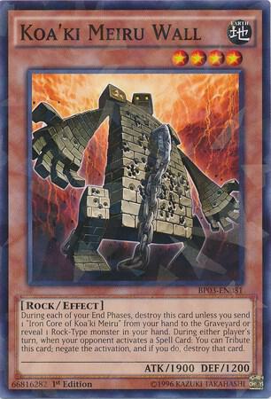 Koa'ki Meiru Wall (Shatterfoil) BP03-EN081 card from Battle Pack 3: Monster League