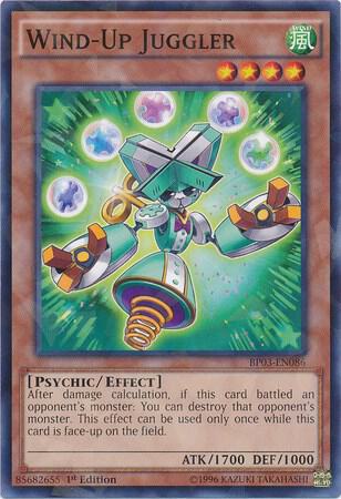 Wind-Up Juggler (Shatterfoil) BP03-EN086 card from Battle Pack 3: Monster League