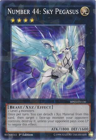 Number 44: Sky Pegasus (Shatterfoil) BP03-EN130 card from Battle Pack 3: Monster League
