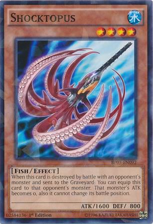 Shocktopus (Shatterfoil) BP03-EN092 card from Battle Pack 3: Monster League