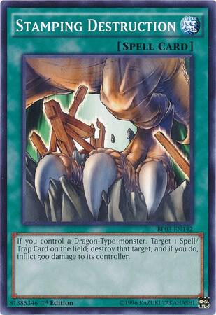 Stamping Destruction BP03-EN142 card from Battle Pack 3: Monster League