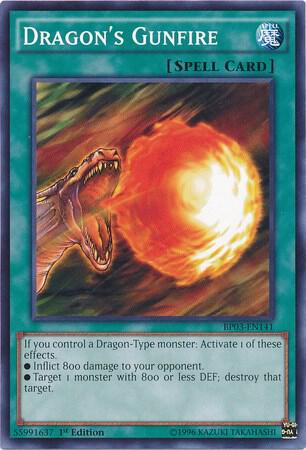Dragon's Gunfire BP03-EN141 card from Battle Pack 3: Monster League