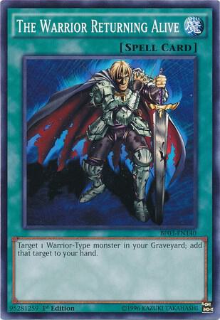 The Warrior Returning Alive BP03-EN140 card from Battle Pack 3: Monster League