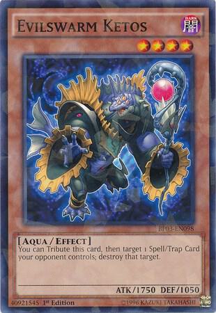 Evilswarm Ketos (Shatterfoil) BP03-EN098 card from Battle Pack 3: Monster League