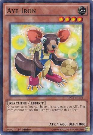 Aye-Iron (Shatterfoil) BP03-EN103 card from Battle Pack 3: Monster League
