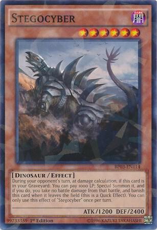 Stegocyber (Shatterfoil) BP03-EN114 card from Battle Pack 3: Monster League