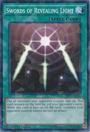 Swords of Revealing Light (Shatterfoil) BP03-EN133 card from Battle Pack 3: Monster League