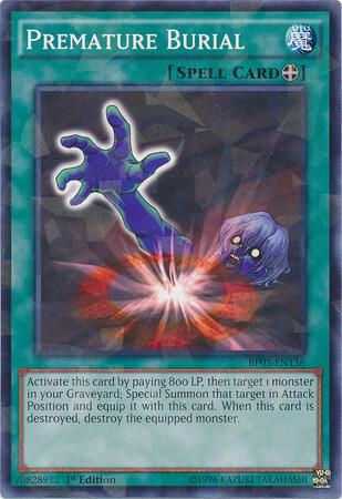 Premature Burial (Shatterfoil) BP03-EN136 card from Battle Pack 3: Monster League
