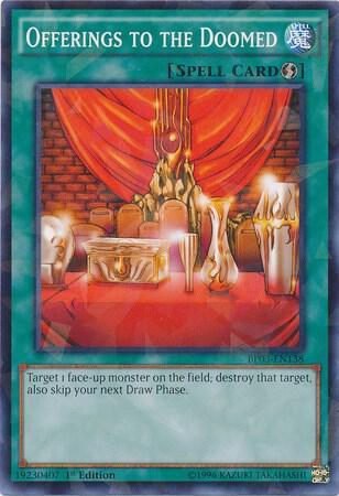 Offerings to the Doomed (Shatterfoil) BP03-EN138 card from Battle Pack 3: Monster League