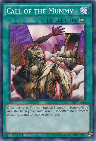 Call of the Mummy (Shatterfoil) BP03-EN146 card from Battle Pack 3: Monster League