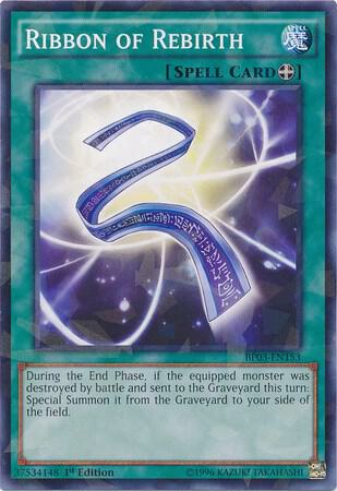 Ribbon of Rebirth (Shatterfoil) BP03-EN153 card from Battle Pack 3: Monster League