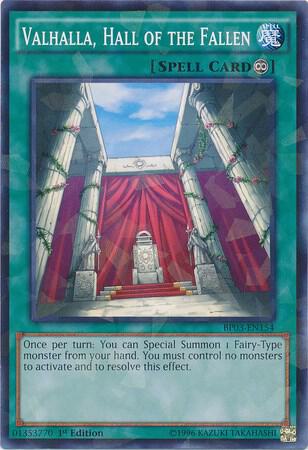 Valhalla, Hall of the Fallen (Shatterfoil) BP03-EN154 card from Battle Pack 3: Monster League