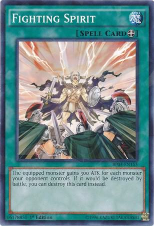 Fighting Spirit (Shatterfoil) BP03-EN155 card from Battle Pack 3: Monster League