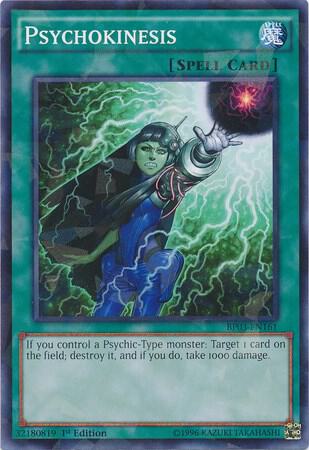 Psychokinesis (Shatterfoil) BP03-EN161 card from Battle Pack 3: Monster League