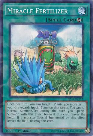 Miracle Fertilizer (Shatterfoil) BP03-EN162 card from Battle Pack 3: Monster League