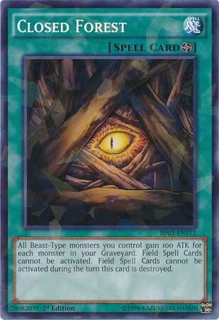 Closed Forest (Shatterfoil) BP03-EN171 card from Battle Pack 3: Monster League